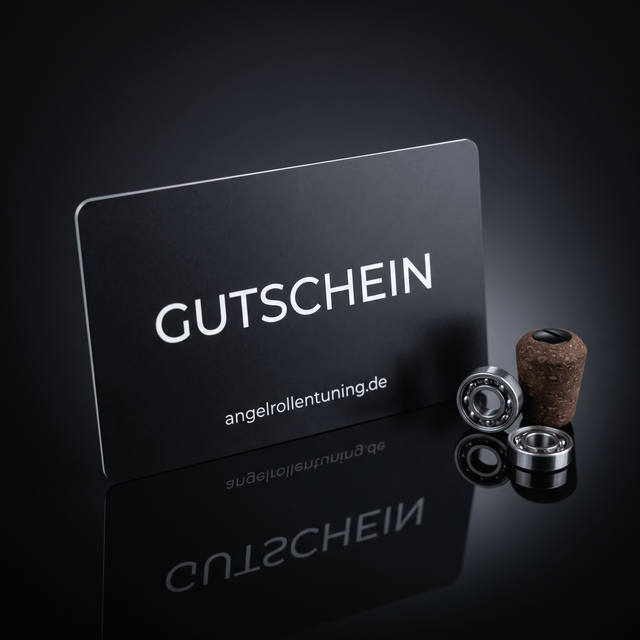 Gutschein für Angler, einlösbar für Lager, Kurbeln, Knobs und Rollenwartung