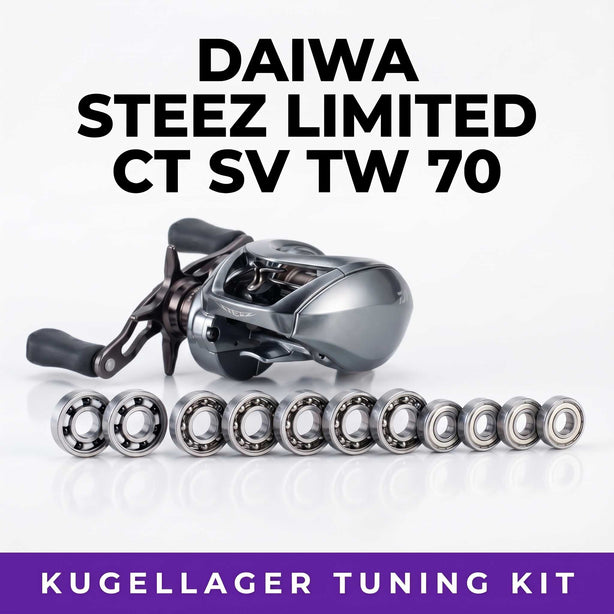 RL - Angelrollentuning - RL - TNG Komplett Kugellager Tuning Kit für Daiwa 25 Steez Limited CT SV TW 70 - BC Kugellager - 
