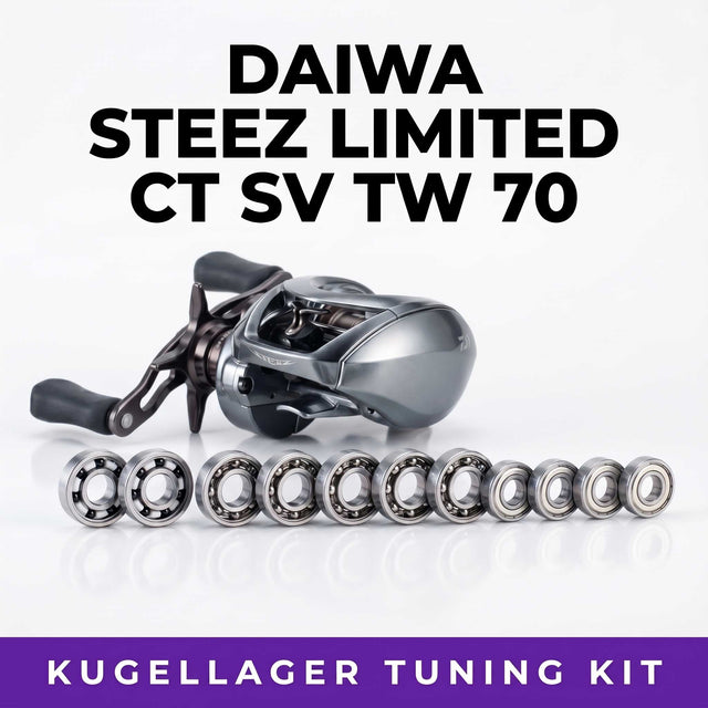 RL - Angelrollentuning - RL - TNG Komplett Kugellager Tuning Kit für Daiwa 25 Steez Limited CT SV TW 70 - BC Kugellager - 