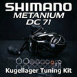 RL - Angelrollentuning - RL - TNG Komplett Kugellager Tuning Kit für Shimano 24 Metanium DC 71 Kugellager – inkl. Wormshaft Bushings Upgrade - BC Kugellager - 