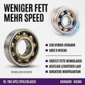 RL-Angelrollentuning- RL-TNG APEX Spulenlager Set für Daiwa Alphas - ALPHAS 25 BF TW - 