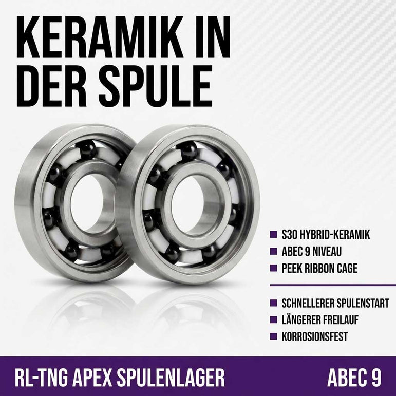 RL-Angelrollentuning- RL-TNG APEX Spulenlager Set für Daiwa Alphas - ALPHAS 25 BF TW - 