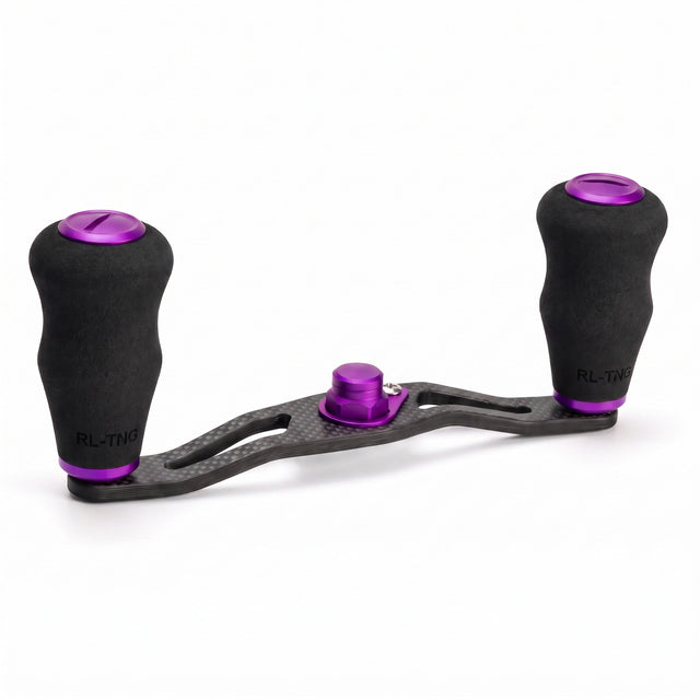 RL-Angelrollentuning- RL-TNG DRG 95 Carbon Handle mit OCT EVA Knobs - Handle-Lila-7x4 mm-