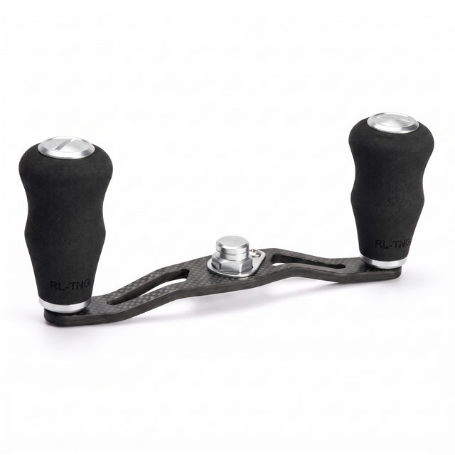 RL-Angelrollentuning- RL-TNG DRG 95 Carbon Handle mit OCT EVA Knobs - Handle-Silber-7x4 mm-