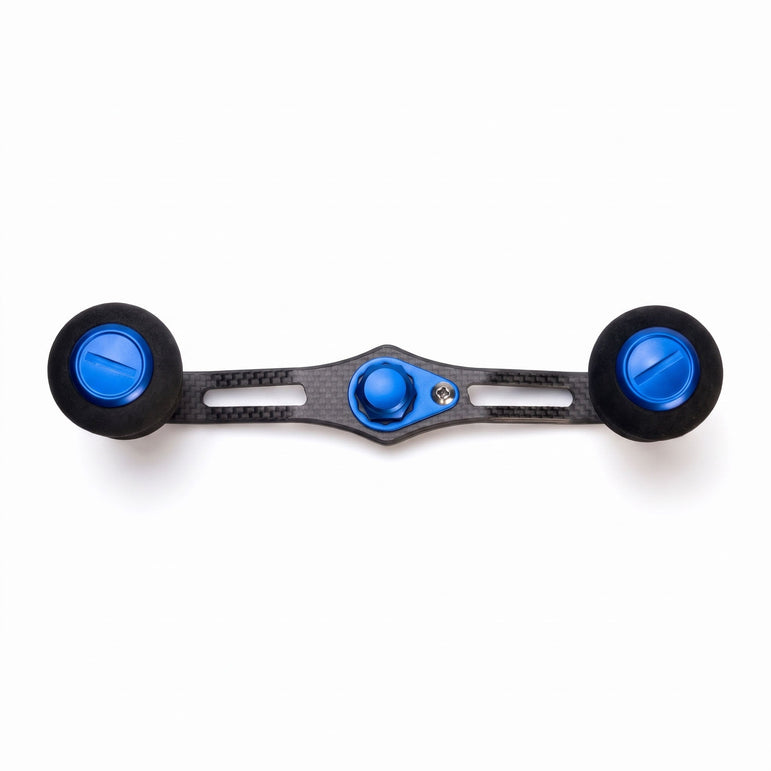 RL-Angelrollentuning- RL-TNG EGL 95 Carbon Handle mit OCT EVA Knobs - Handle-Blau-7x4 mm-