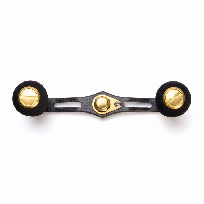 RL-Angelrollentuning- RL-TNG EGL 95 Carbon Handle mit OCT EVA Knobs - Handle-Gold-7x4 mm-