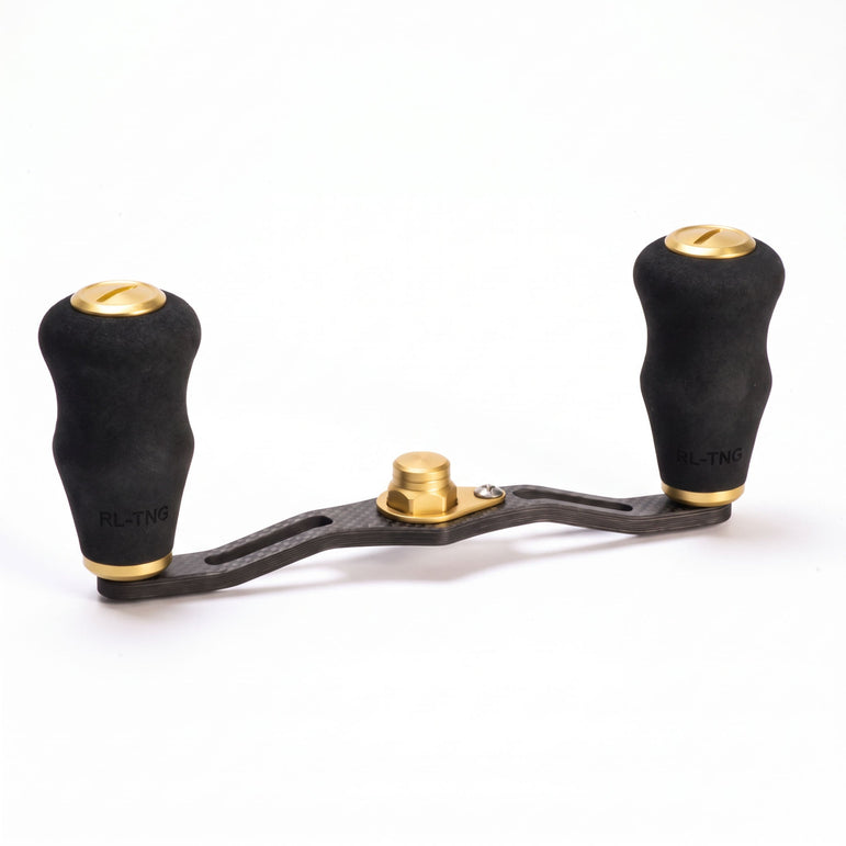 RL-Angelrollentuning- RL-TNG EGL 95 Carbon Handle mit OCT EVA Knobs - Handle-Gold-7x4 mm-