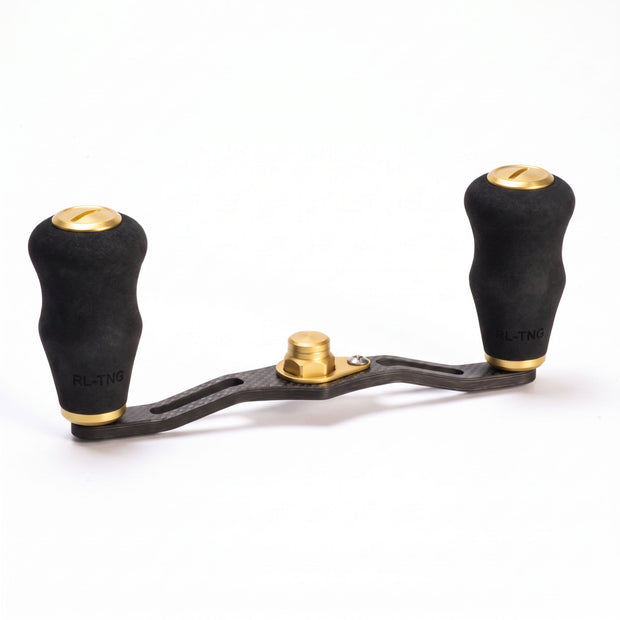 RL-Angelrollentuning- RL-TNG EGL 95 Carbon Handle mit OCT EVA Knobs - Handle-Gold-7x4 mm-