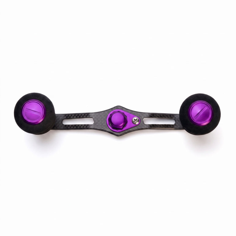 RL-Angelrollentuning- RL-TNG EGL 95 Carbon Handle mit OCT EVA Knobs - Handle-Lila-7x4 mm-