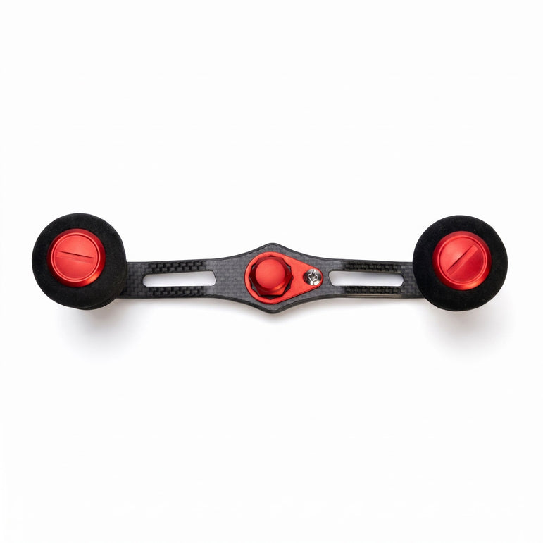 RL-Angelrollentuning- RL-TNG EGL 95 Carbon Handle mit OCT EVA Knobs - Handle-Rot-7x4 mm-