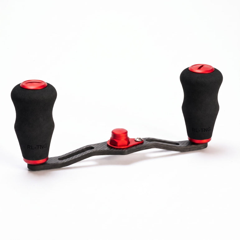RL-Angelrollentuning- RL-TNG EGL 95 Carbon Handle mit OCT EVA Knobs - Handle-Rot-7x4 mm-