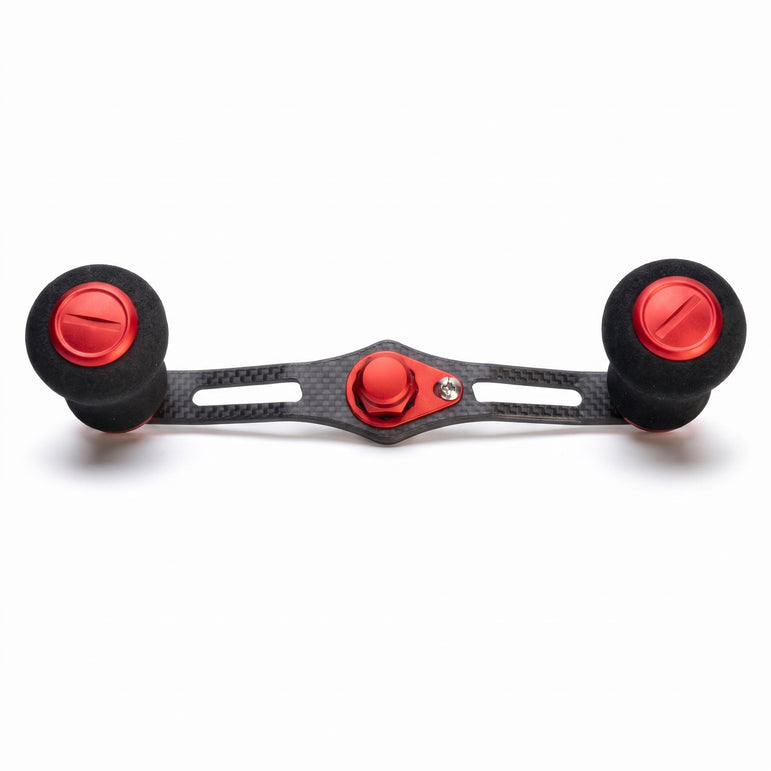 RL-Angelrollentuning- RL-TNG EGL 95 Carbon Handle mit OCT EVA Knobs - Handle-Rot-7x4 mm-