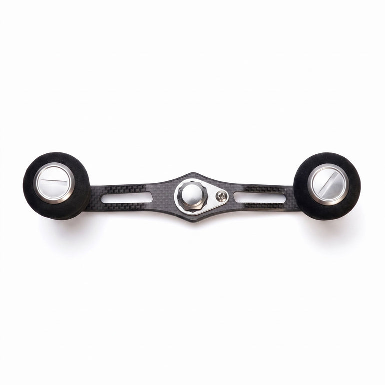 RL-Angelrollentuning- RL-TNG EGL 95 Carbon Handle mit OCT EVA Knobs - Handle-Silber-7x4 mm-