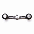 RL-Angelrollentuning- RL-TNG EGL 95 Carbon Handle mit OCT EVA Knobs - Handle-Silber-7x4 mm-