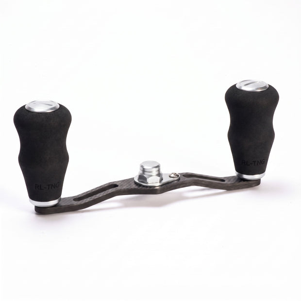 RL-Angelrollentuning- RL-TNG EGL 95 Carbon Handle mit OCT EVA Knobs - Handle-Silber-7x4 mm-
