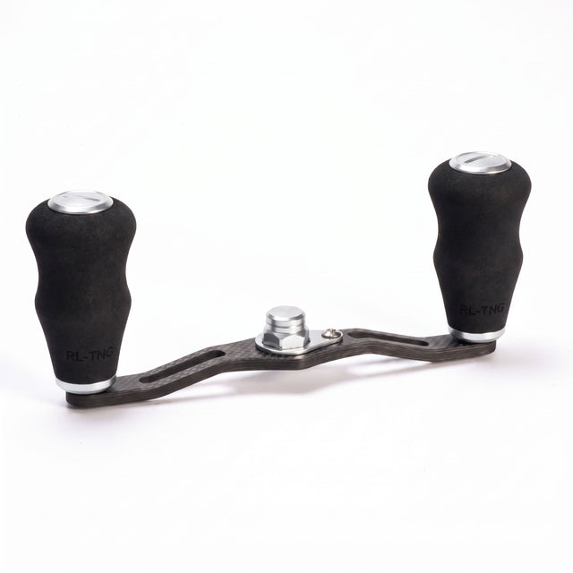 RL-Angelrollentuning- RL-TNG EGL 95 Carbon Handle mit OCT EVA Knobs - Handle-Silber-7x4 mm-