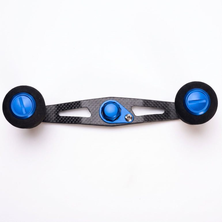 RL-Angelrollentuning- RL-TNG TGR 95 Carbon Handle mit OCT EVA Knobs - Handle-Blau-7x4 mm-