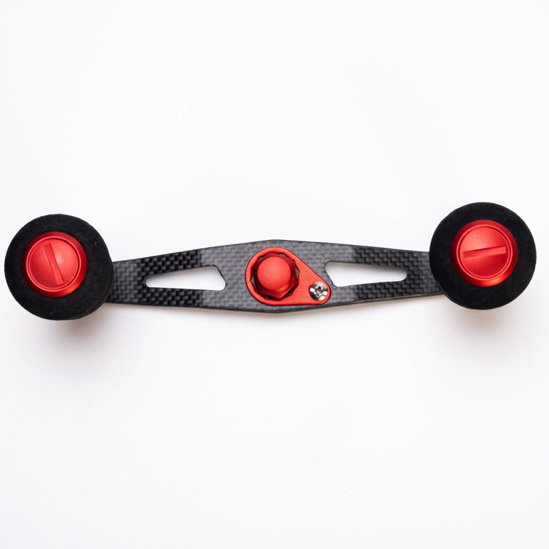 RL-Angelrollentuning- RL-TNG TGR 95 Carbon Handle mit OCT EVA Knobs - Handle-Rot-7x4 mm-