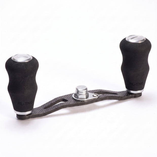 RL-Angelrollentuning- RL-TNG TGR 95 Carbon Handle mit OCT EVA Knobs - Handle-Silber-7x4 mm-