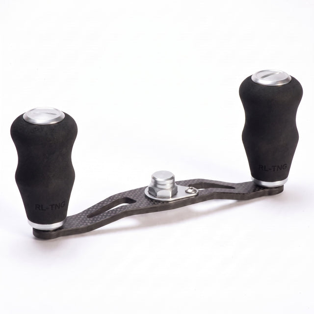 RL-Angelrollentuning- RL-TNG TGR 95 Carbon Handle mit OCT EVA Knobs - Handle-Silber-7x4 mm-