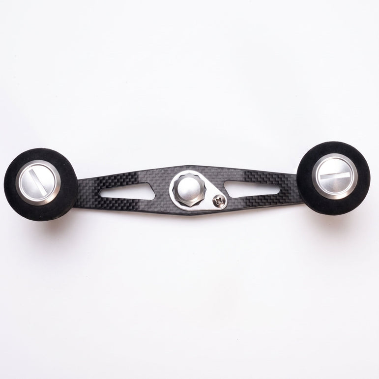 RL-Angelrollentuning- RL-TNG TGR 95 Carbon Handle mit OCT EVA Knobs - Handle-Silber-7x4 mm-
