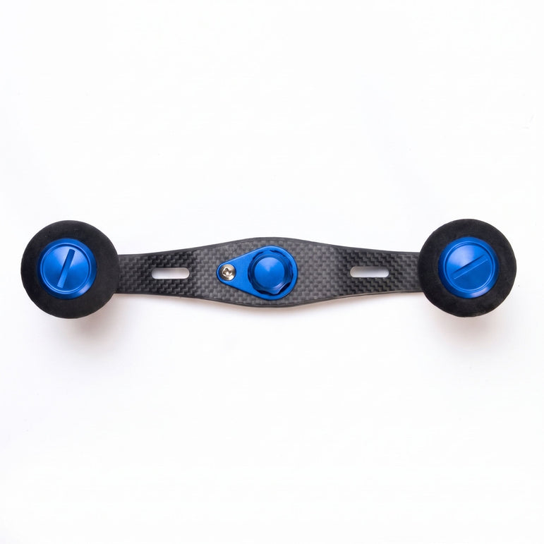 RL-Angelrollentuning- RL-TNG WLF 95 Carbon Handle mit OCT EVA Knobs - Handle-Blau-7x4 mm-