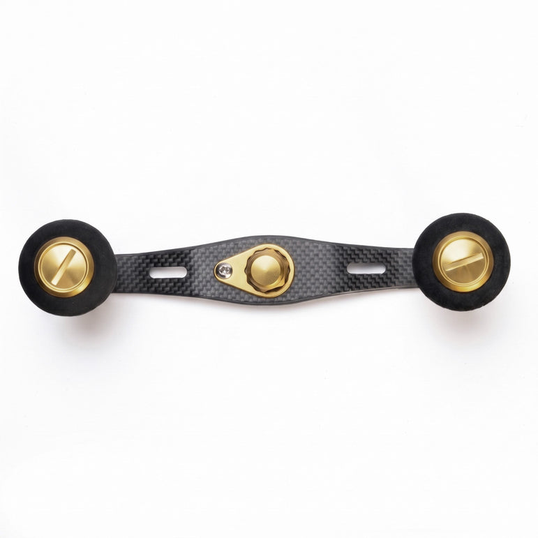 RL-Angelrollentuning- RL-TNG WLF 95 Carbon Handle mit OCT EVA Knobs - Handle-Gold-7x4 mm-