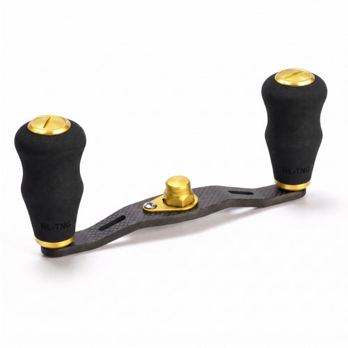 RL-Angelrollentuning- RL-TNG WLF 95 Carbon Handle mit OCT EVA Knobs - Handle-Gold-7x4 mm-