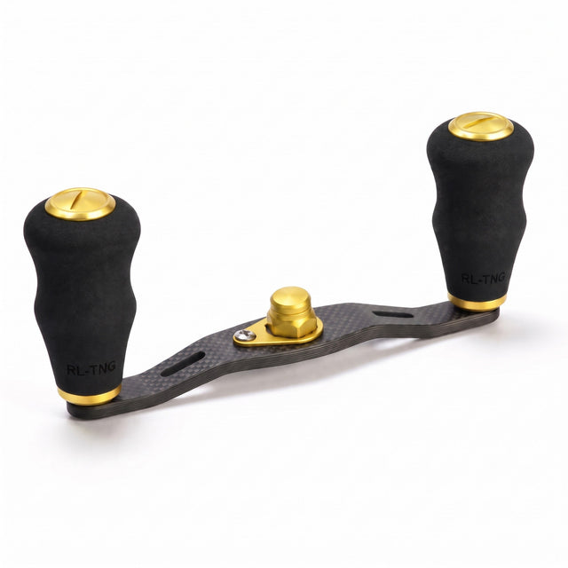 RL-Angelrollentuning- RL-TNG WLF 95 Carbon Handle mit OCT EVA Knobs - Handle-Gold-7x4 mm-