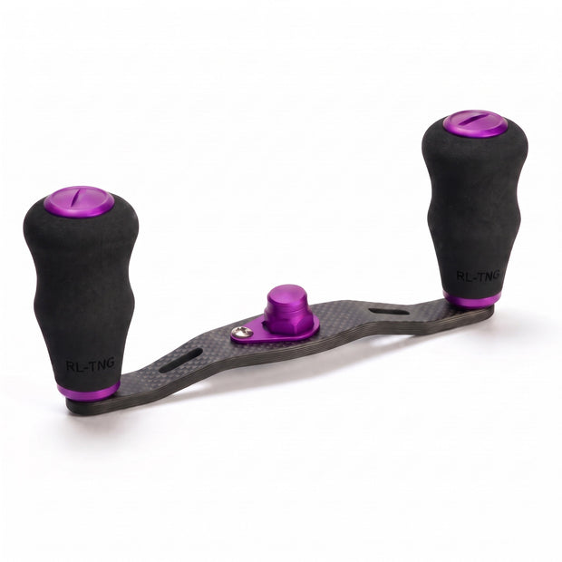 RL-Angelrollentuning- RL-TNG WLF 95 Carbon Handle mit OCT EVA Knobs - Handle-Lila-7x4 mm-
