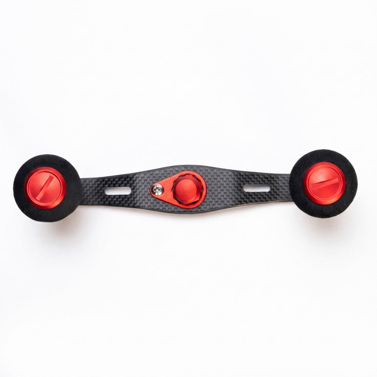 RL-Angelrollentuning- RL-TNG WLF 95 Carbon Handle mit OCT EVA Knobs - Handle-Rot-7x4 mm-