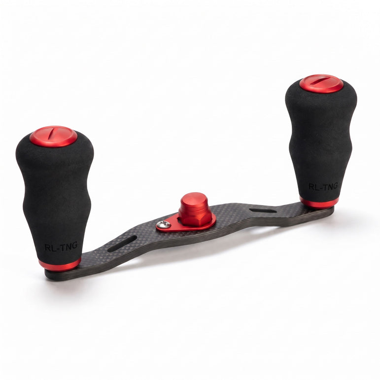 RL-Angelrollentuning- RL-TNG WLF 95 Carbon Handle mit OCT EVA Knobs - Handle-Rot-7x4 mm-