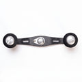 RL-Angelrollentuning- RL-TNG WLF 95 Carbon Handle mit OCT EVA Knobs - Handle-Silber-7x4 mm-
