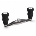 RL-Angelrollentuning- RL-TNG WLF 95 Carbon Handle mit OCT EVA Knobs - Handle-Silber-7x4 mm-