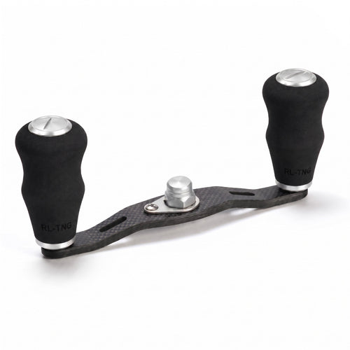 RL-Angelrollentuning- RL-TNG WLF 95 Carbon Handle mit OCT EVA Knobs - Handle-Silber-7x4 mm-