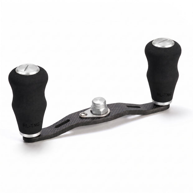 RL-Angelrollentuning- RL-TNG WLF 95 Carbon Handle mit OCT EVA Knobs - Handle-Silber-7x4 mm-