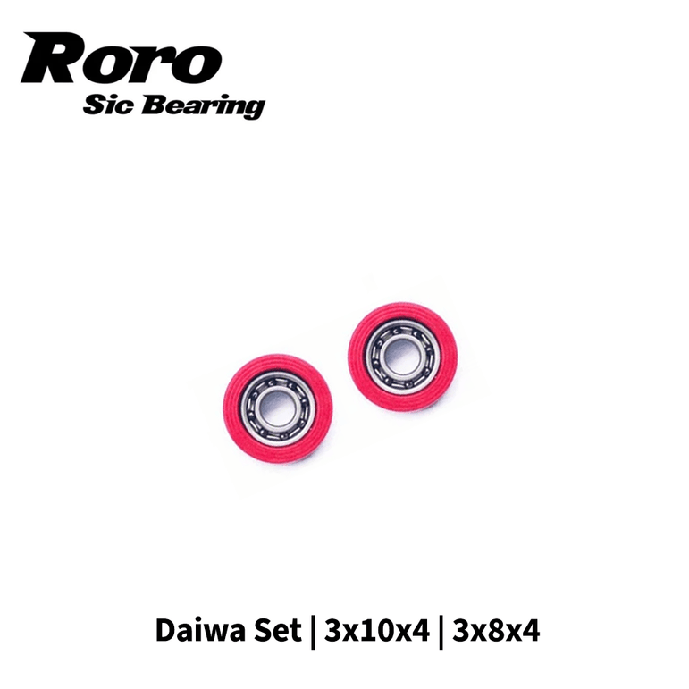 RL - Angelrollentuning - Roro BFS Keramik Kugellager Set | Daiwa | 3x10x4 | 3x8x4 - Bundle - 