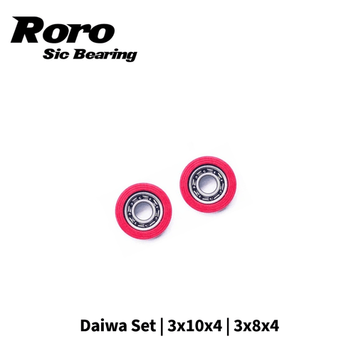 RL - Angelrollentuning - Roro BFS Keramik Kugellager Set | Daiwa | 3x10x4 | 3x8x4 - Bundle - 