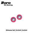 RL - Angelrollentuning - Roro BFS Keramik Kugellager Set | Shimano | 3x10x4 | 3x10x4 - Bundle - 