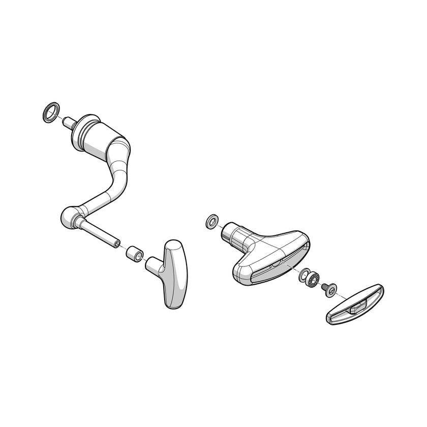 Shimano Stradic FM Ersatzteil Kurbel komplett, Illustration