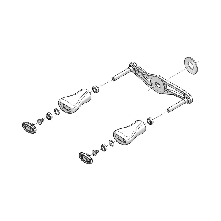 Shimano Ersatzteil Kurbel komplett, Illustration