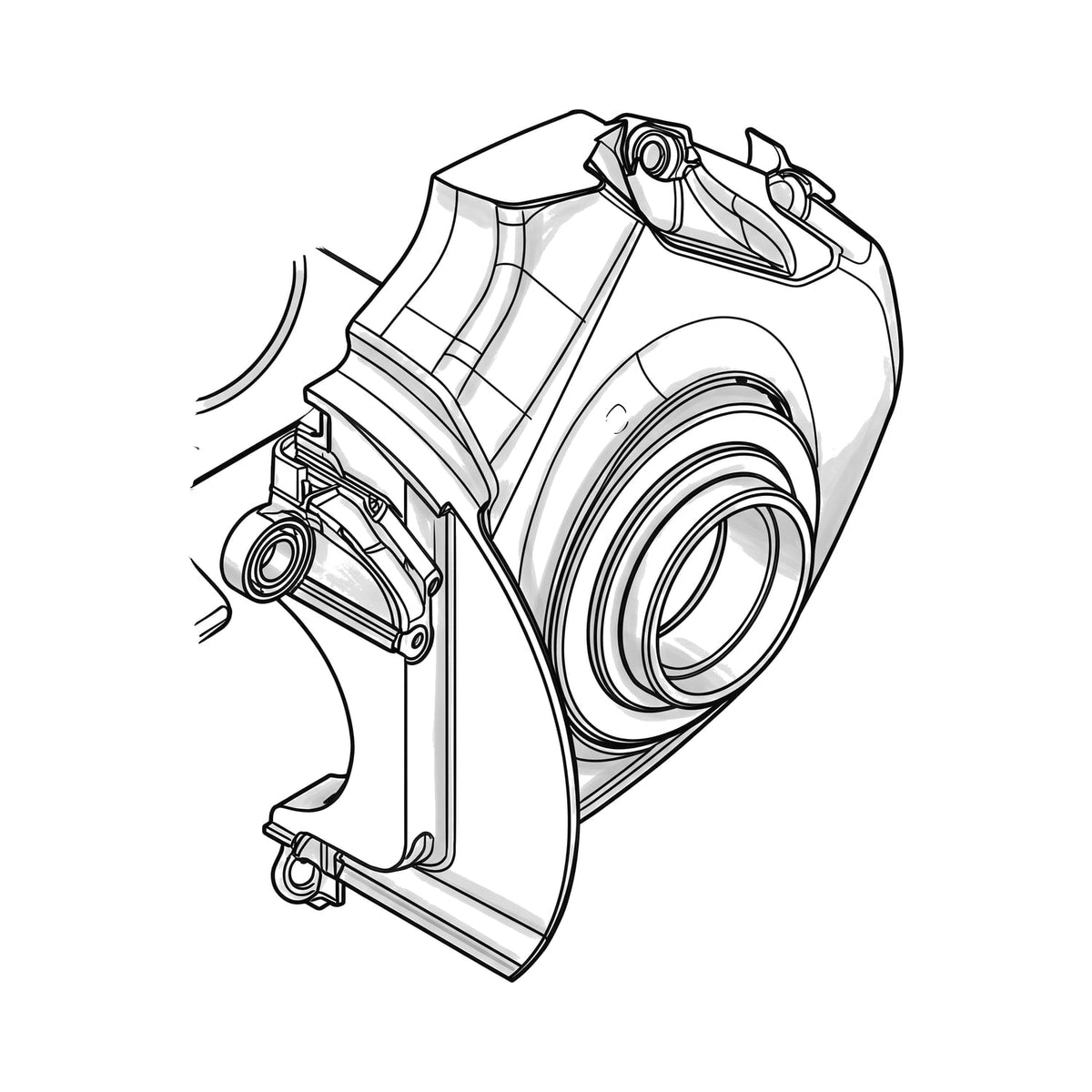 Shimano Ersatzteil Seitendeckel, Illustration