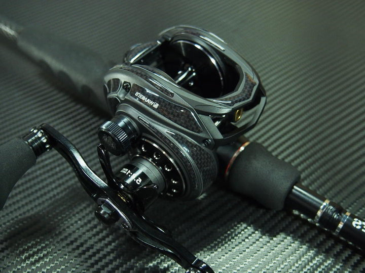 Aufkleber-Kit Abu Garcia Revo Beast 19-Aufkleber-Wanees-Schwarz-Carbon (Kurbel Links)-RL-Angelrollentuning