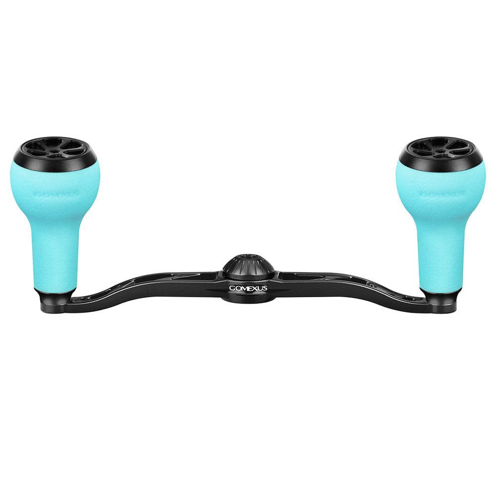 Gomexus Crank 100mm Handle mit 27 mm TPE Knobs (8x5mm)-Handle-Gomexus-Schwarz | Blau-RL-Angelrollentuning