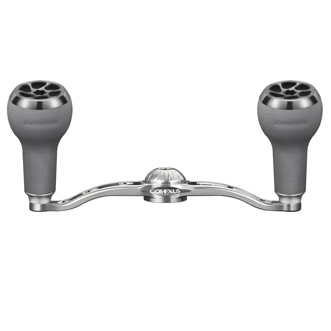 Gomexus Crank 100mm Silver Handle mit 27 mm TPE Knobs (7x4mm)-Handle-Gomexus-Silber | Smoke-RL-Angelrollentuning