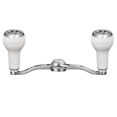 Gomexus Crank 100mm Silver Handle mit 27 mm TPE Knobs (7x4mm)-Handle-Gomexus-Silber | Weiß-RL-Angelrollentuning