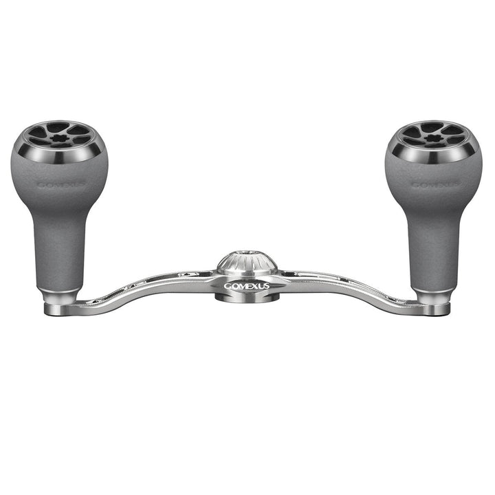 Gomexus Crank 100mm Silver Handle mit 27 mm TPE Knobs (8x5mm)-Handle-Gomexus-Silber | Smoke-RL-Angelrollentuning