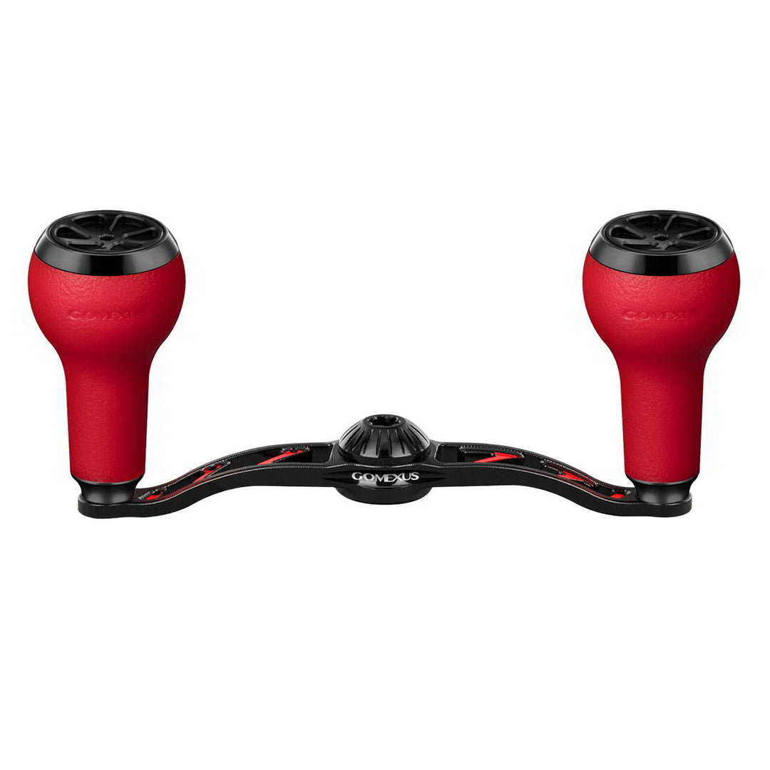 Gomexus Crank 110mm Handle mit 27 mm TPE Knobs (7x4mm)-Handle-Gomexus-Schwarz | Rot-RL-Angelrollentuning