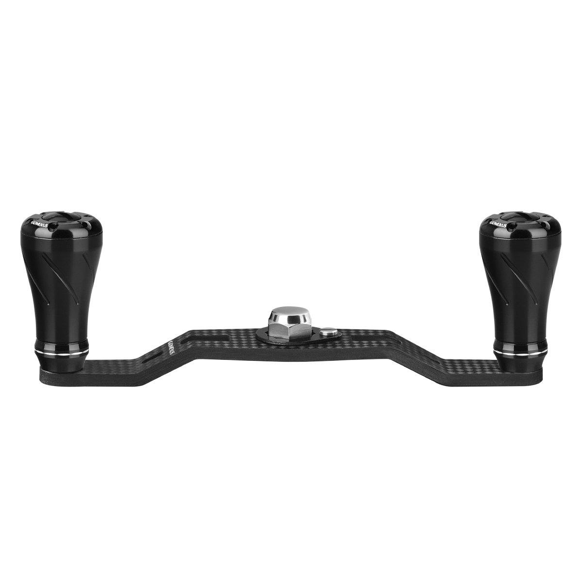 Gomexus Crank 95mm Carbon Handle mit 20 mm CNC Power Knobs (7x4mm)-Handle-Gomexus-Schwarz-RL-Angelrollentuning