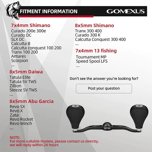 Gomexus Power Handle mit Flat Knob 110mm (7x4mm)